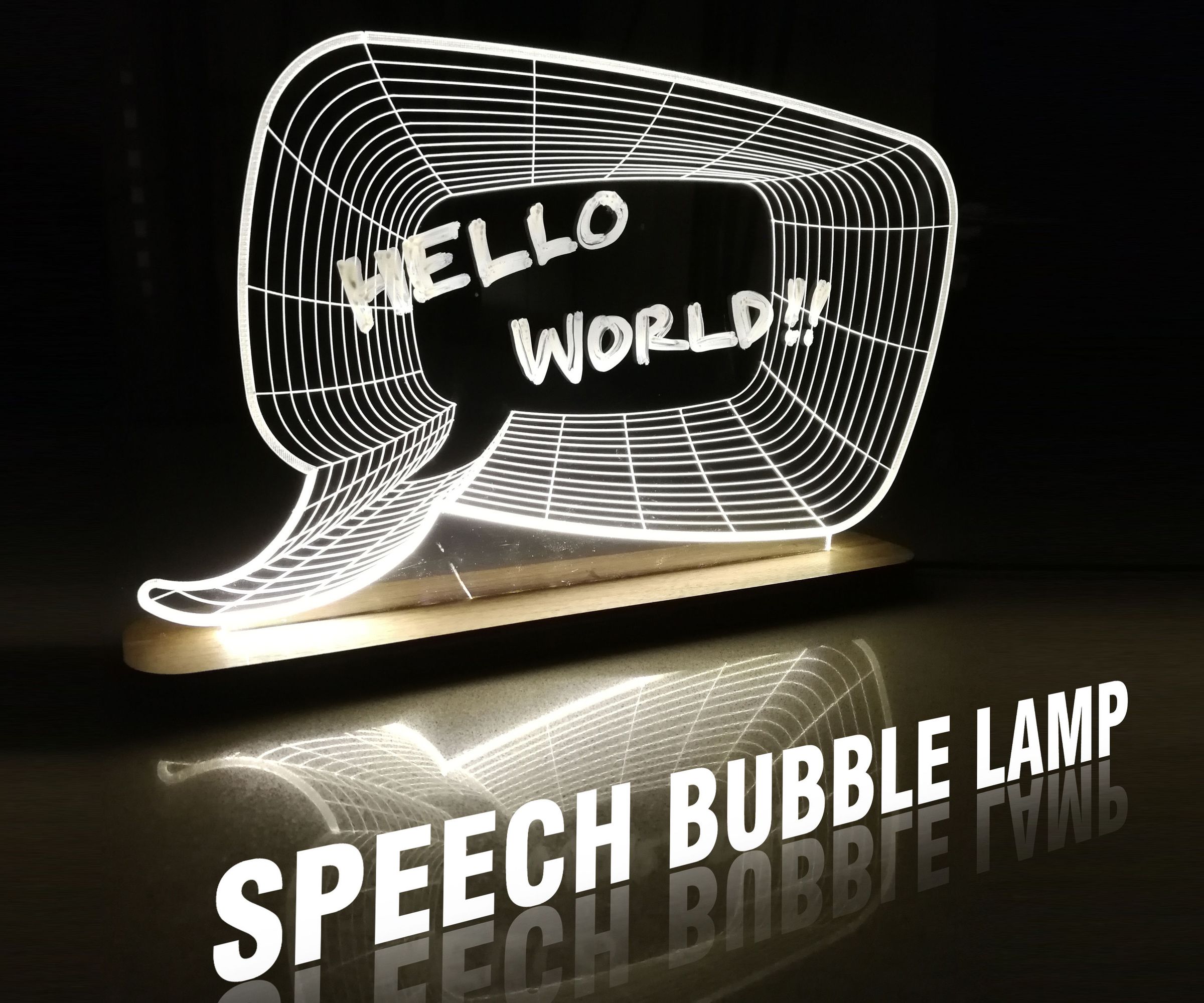 Speech Bubble Lamp & Scribbleboard With Full Plans