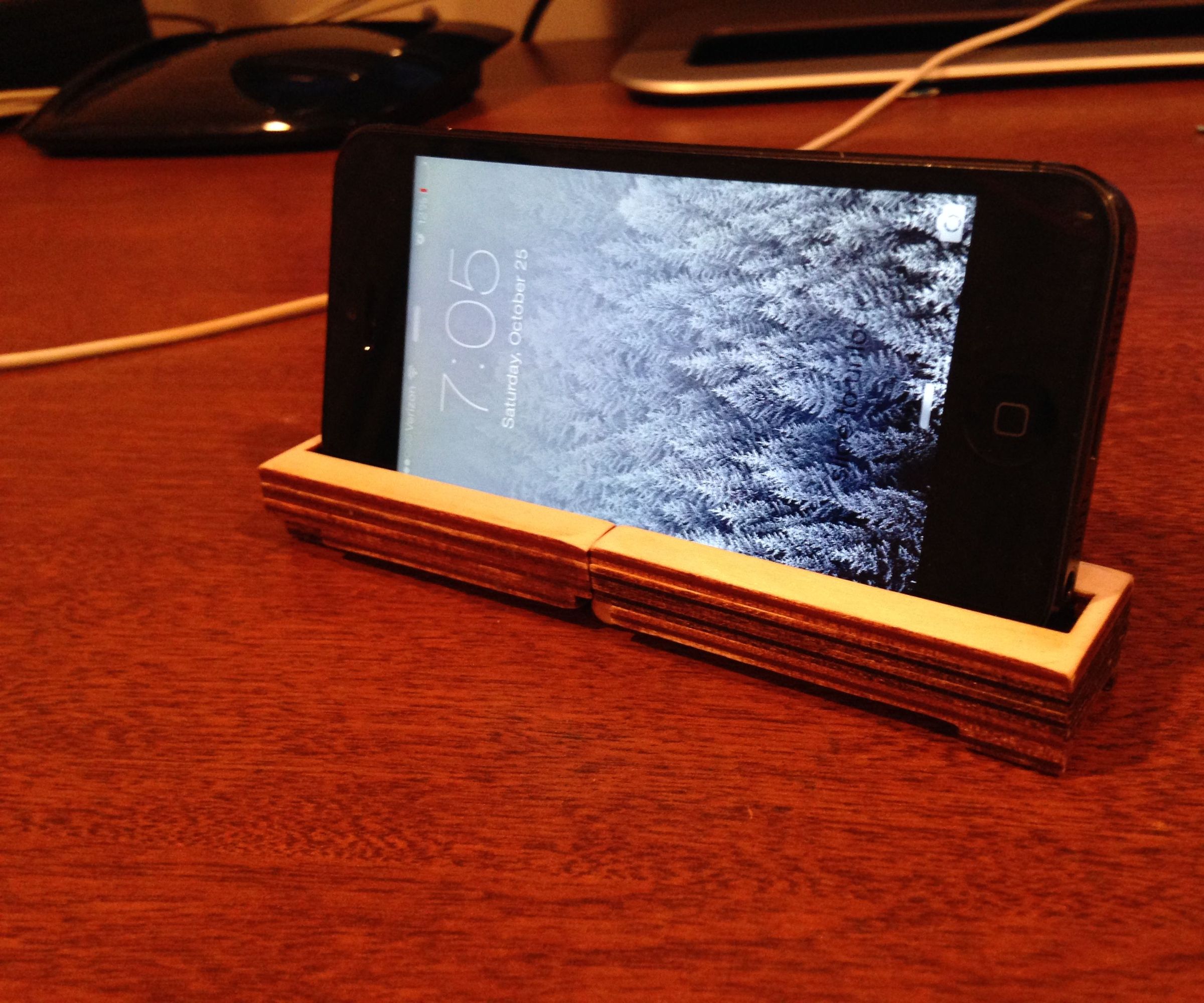 Fold Out Laser-Cut IPhone Stand