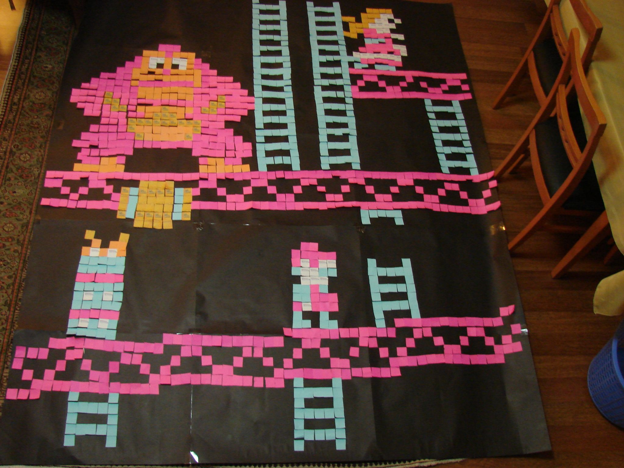 Donkey Kong Sticky Note Mosaic 3 Steps Instructables