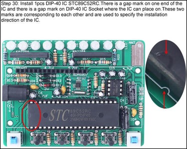 Install 1pcs DIP-40 IC STC89C52RC