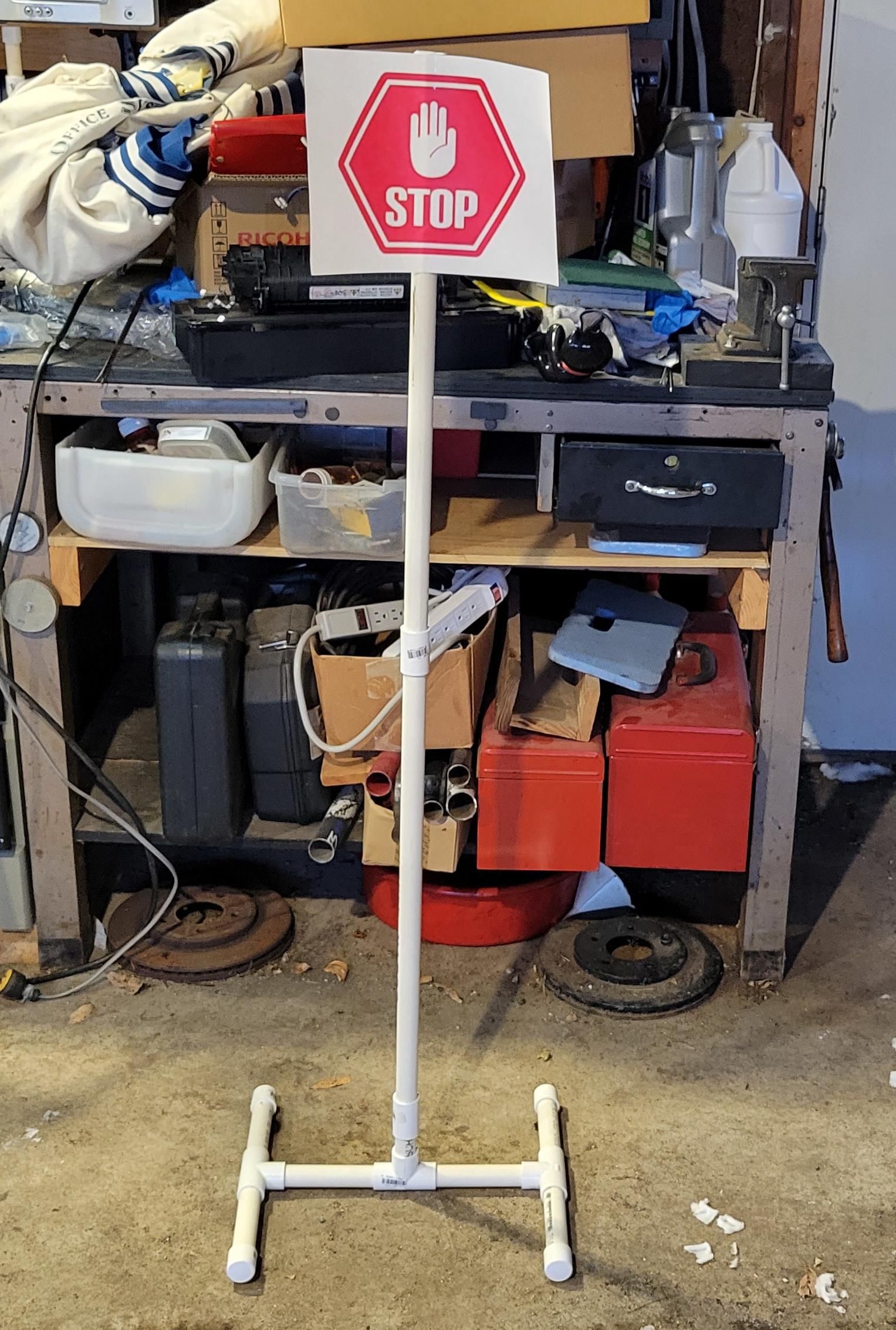 Garage Parking Stop Sign 4 Steps Instructables