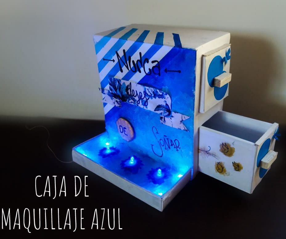 Caja De Maquillaje Azul