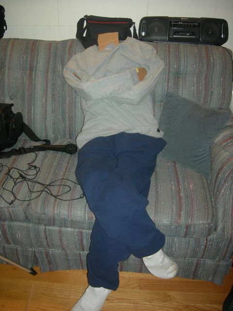 Making a Stunt Dummy Out of Cardboard, Duct Tape, and Newspaper