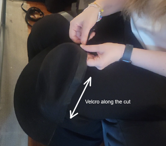 Cut the Fedora and Velcro It to Helmet