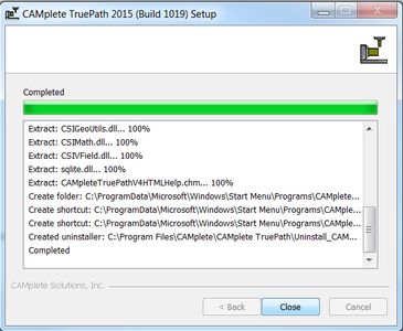 Finish Downloading CAMplete