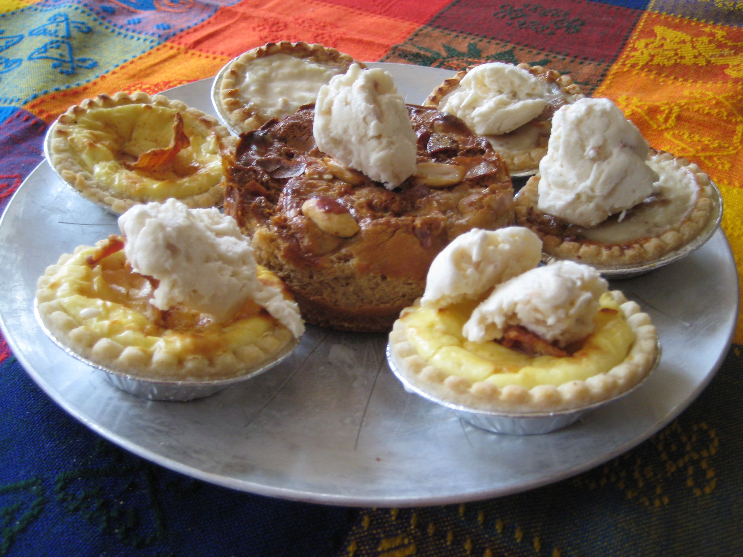 A host of Bacon Cheesecakes, with Maple-Bacon Ice cream