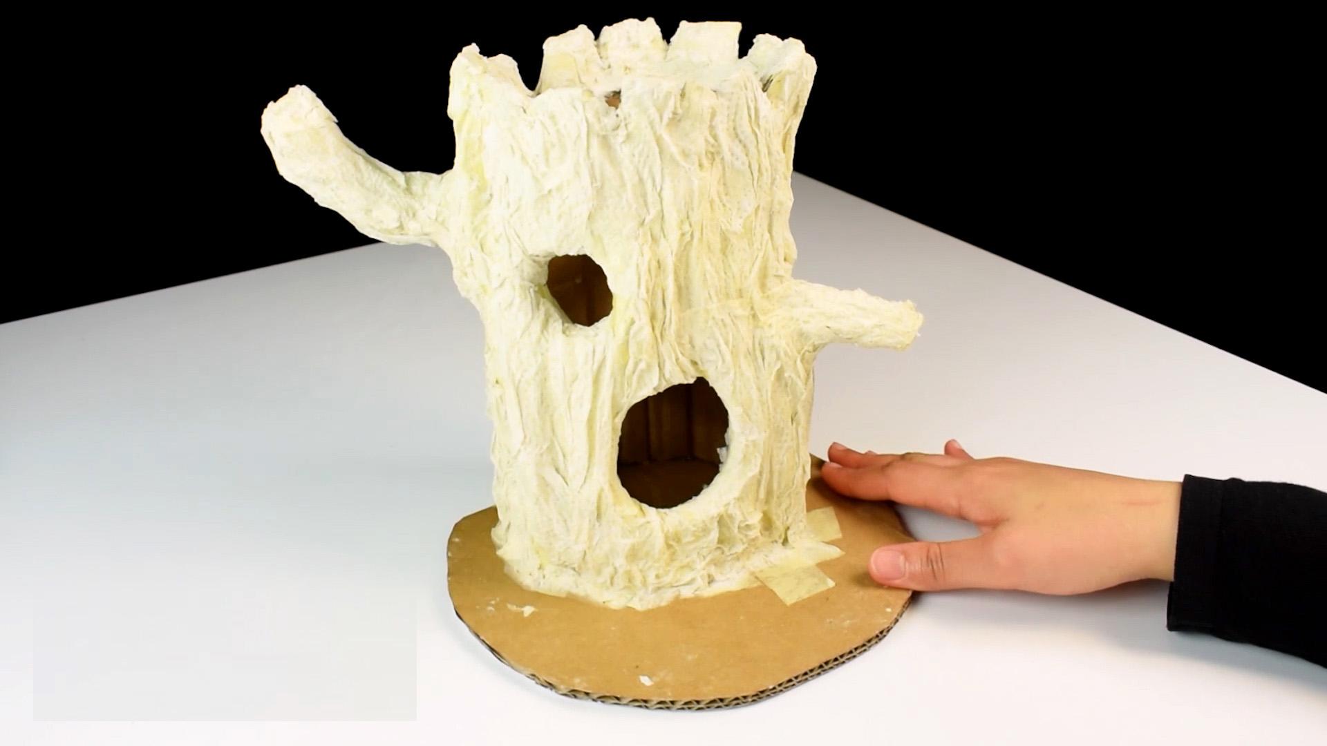 Paper Mache Fairy Garden Tree House : 15 Steps (with Pictures