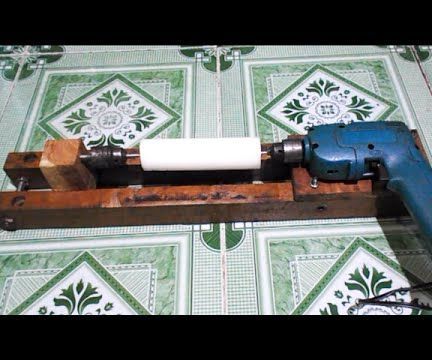 DIY Homemade Mini Wood Lathe With Drill Hand Tools