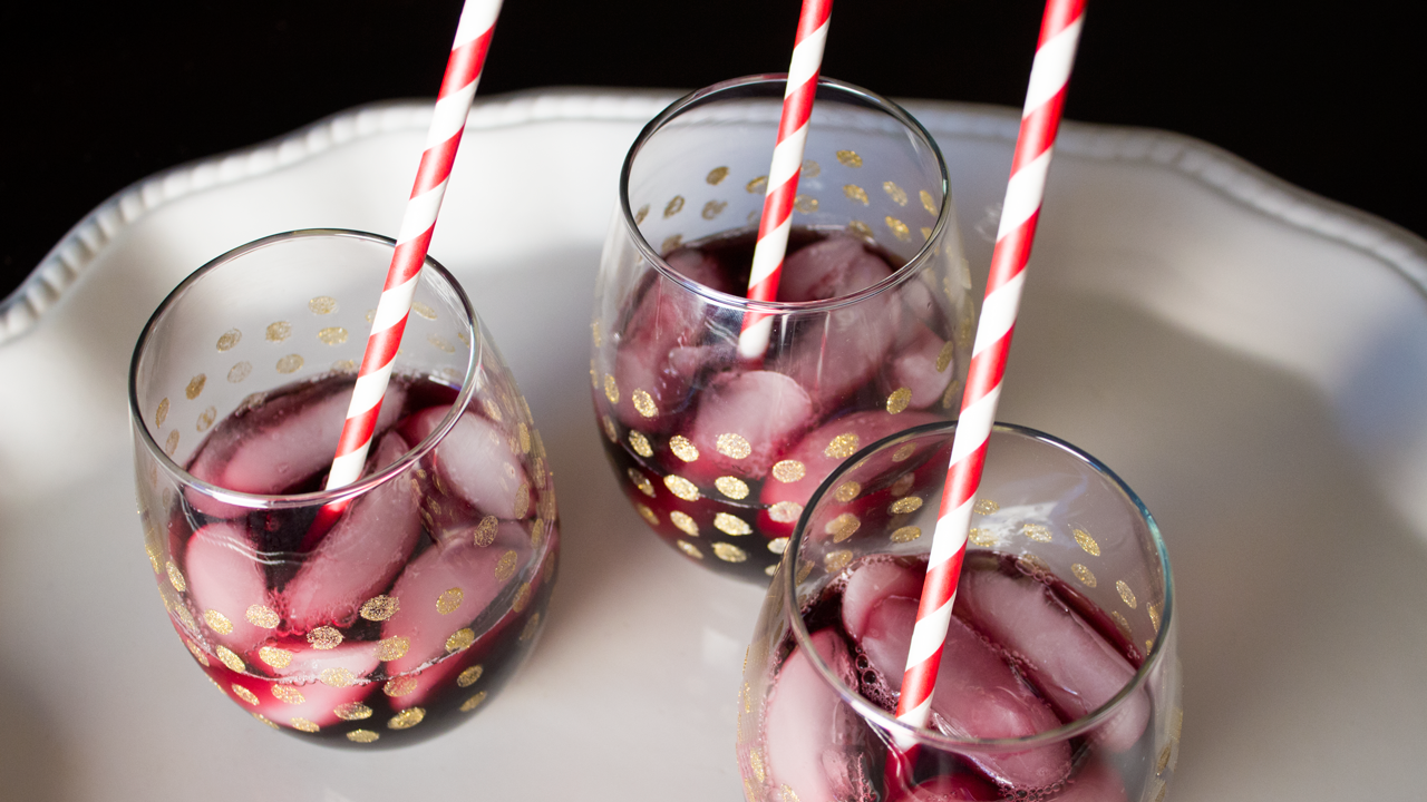 Polk-a-dot Painted Glassware