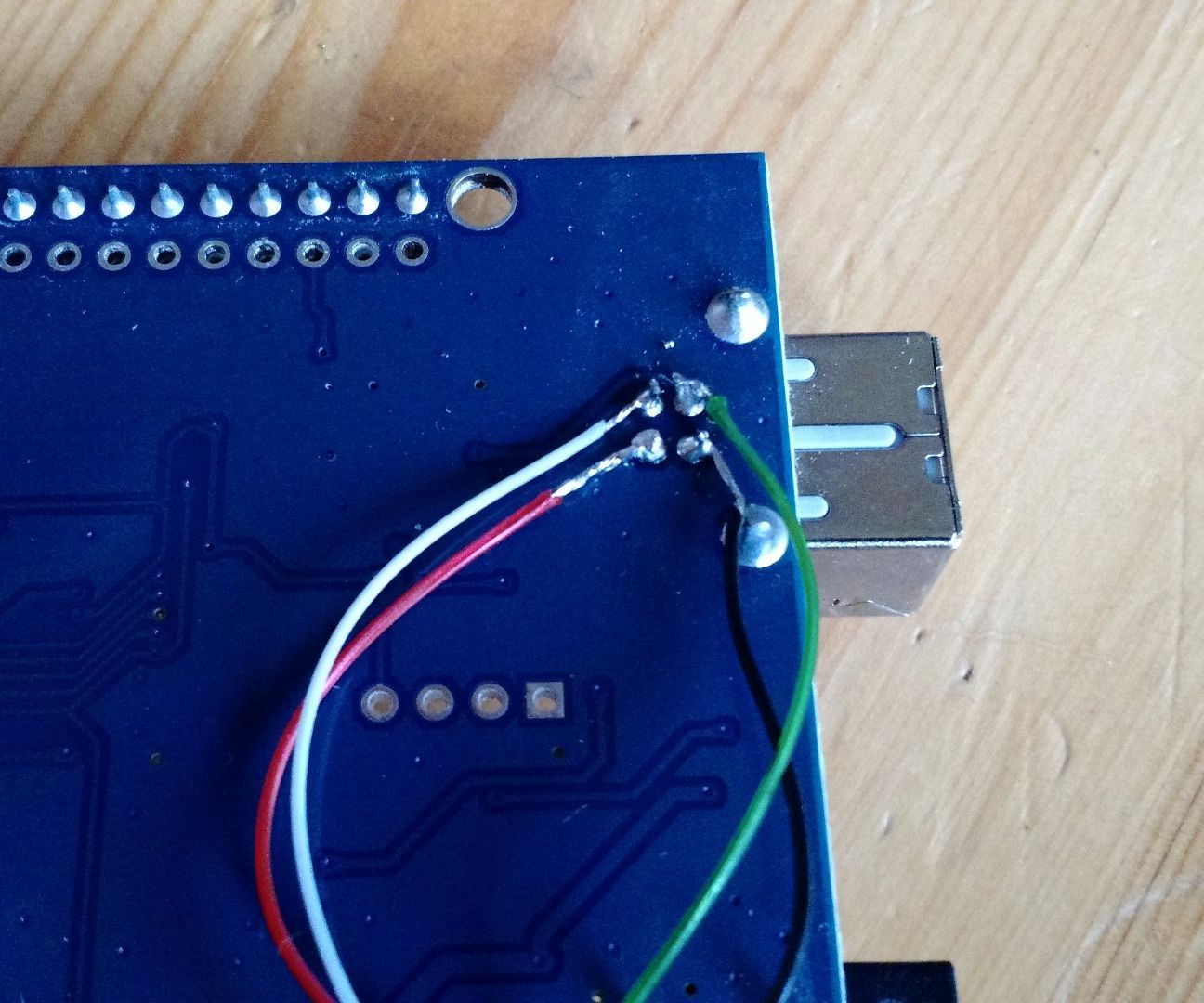 Solder USB-cable to Arduino UNO (clone)