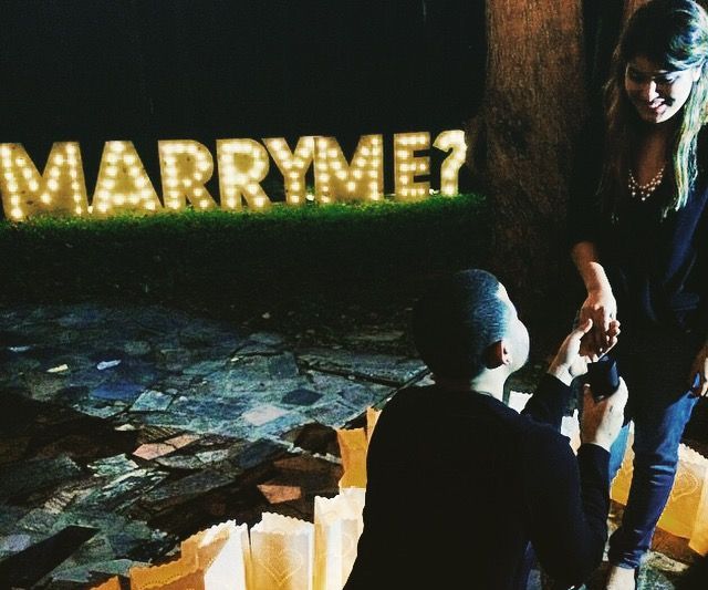 The Best Christmas Proposal Ever DIY Marry Me Marquee Letters