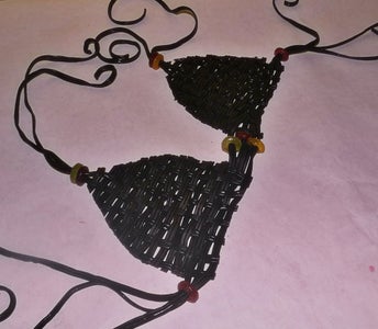 ♥WOVEN EATABLE LICORICE STRINGS BRA♥
