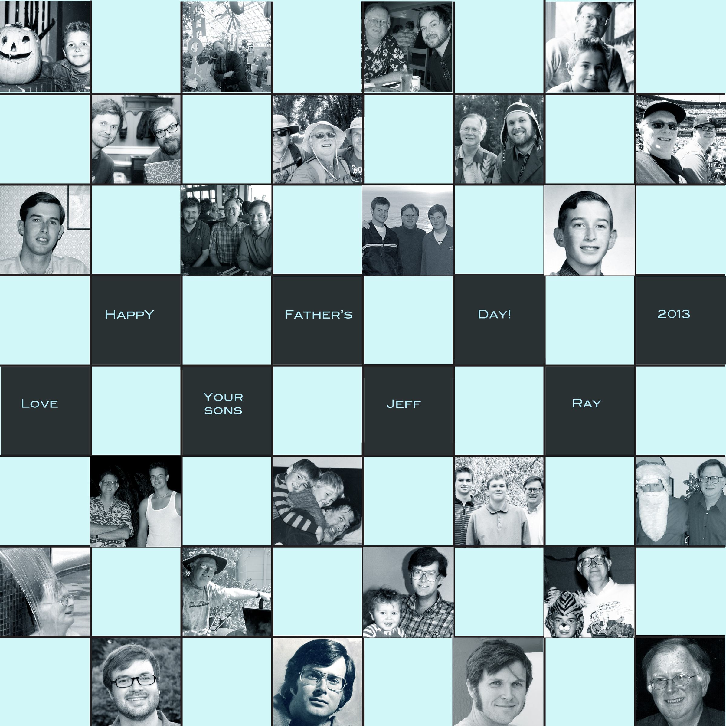 Chess/Checker Board Made With Memories for Dad