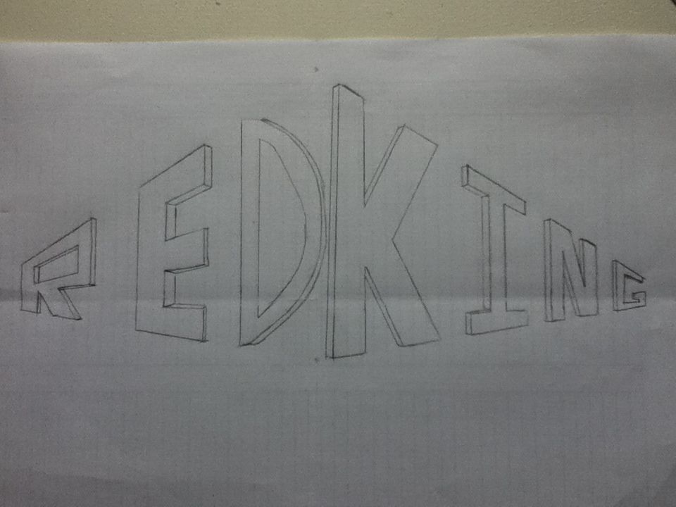 2 Point Perspective Name Drawing