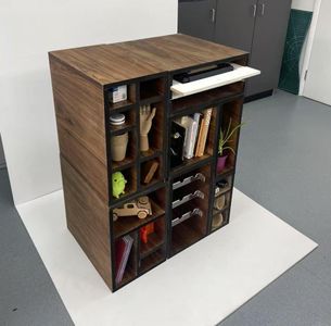 Modular Cabinet With Electronics and Wine Modules