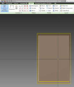 Create a Sketch on the Work Plain.