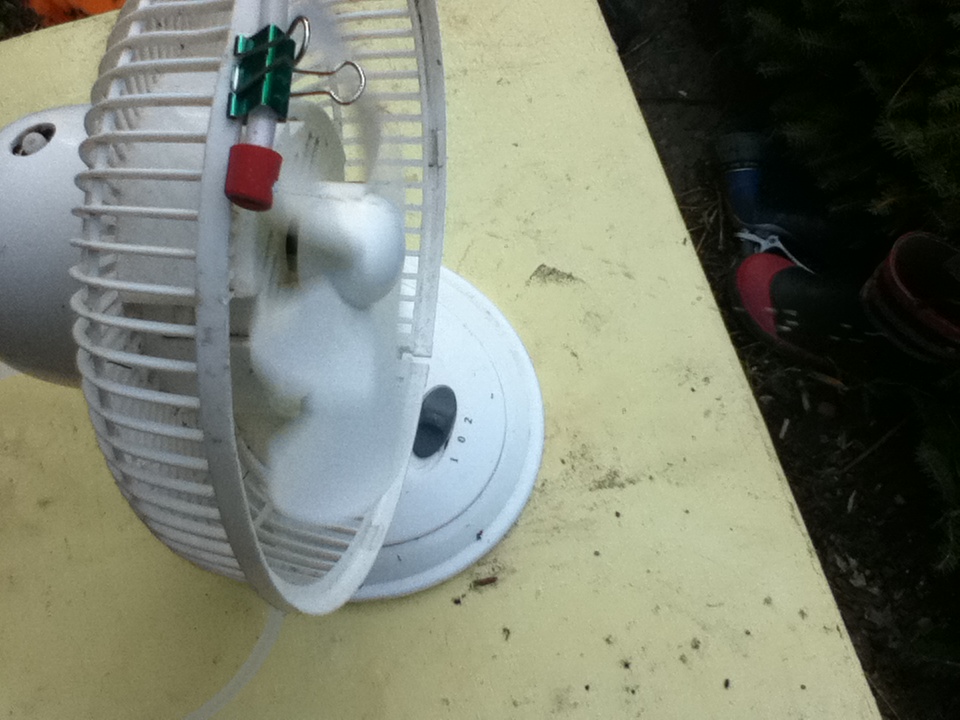 Misting Fan From Scavenged Parts