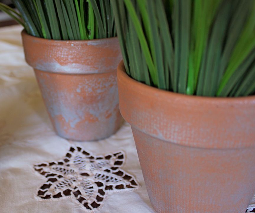 Shabby Flower Pots 