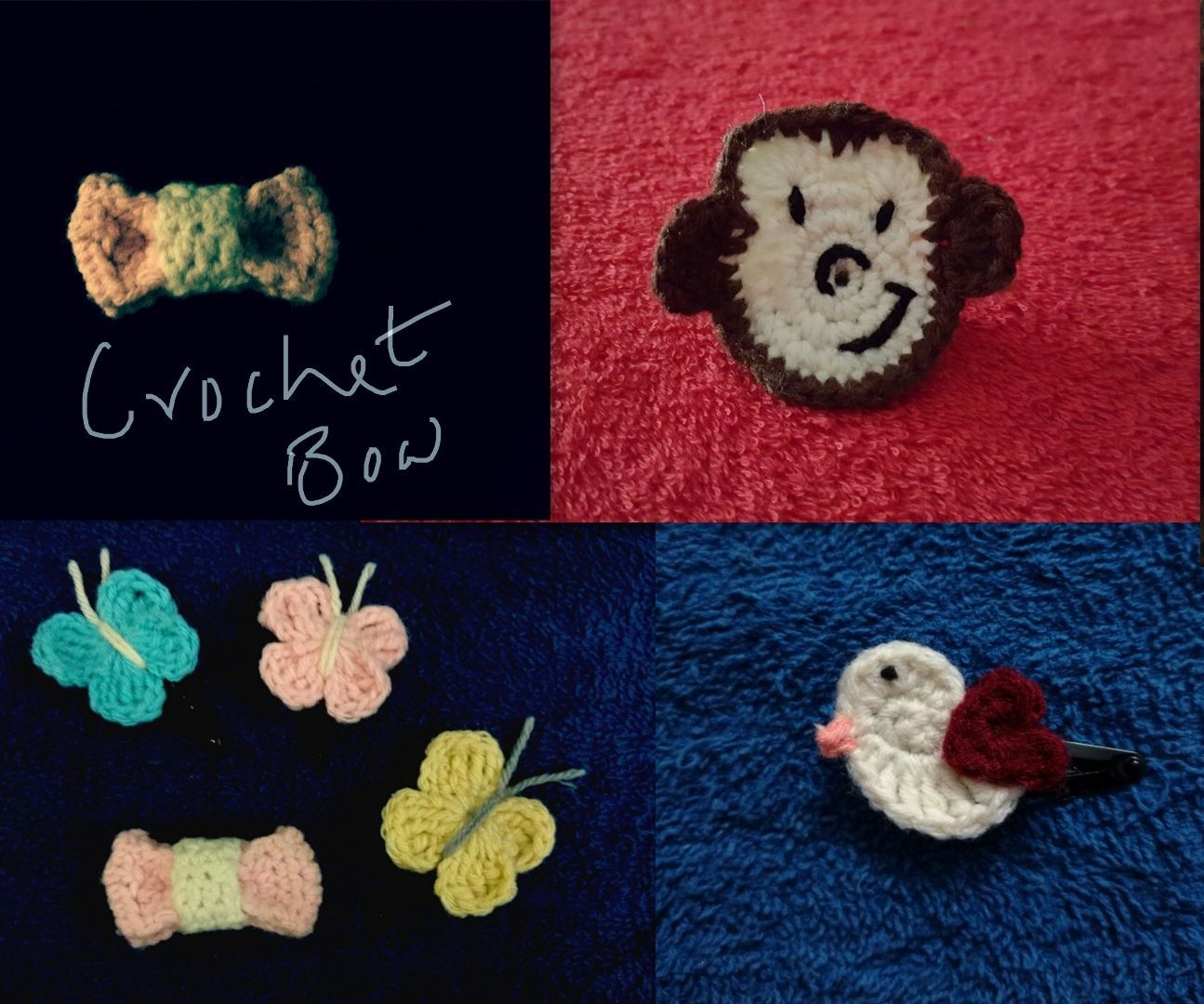 Crochet Applique Hair Accessories 
