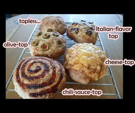 Super Easy No-Knead Cheese Bread Rolls - and Other Toppings