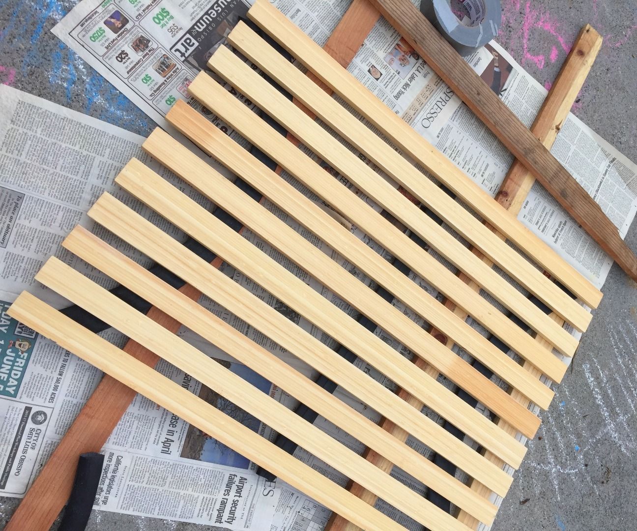 Recycled Portable Wooden Shower Mat