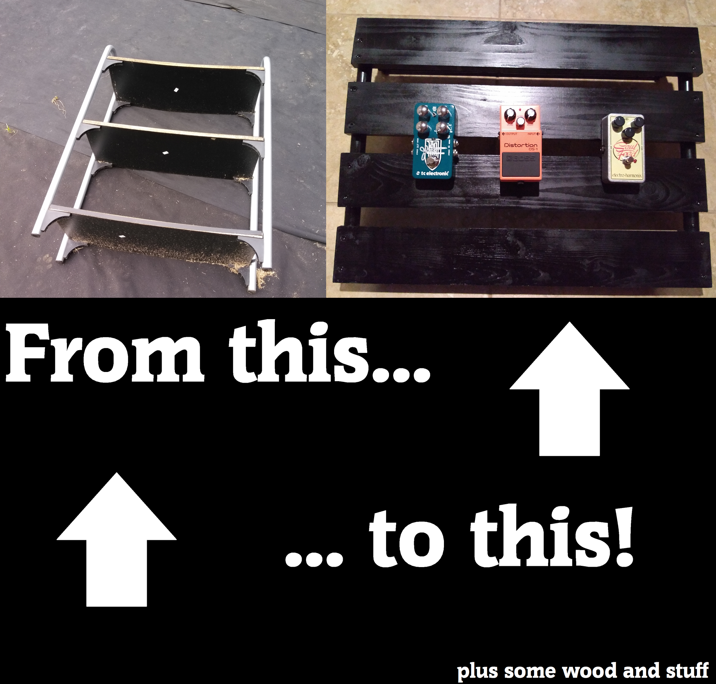 How to Make a Guitar Pedalboard Out of a Metal Shelf 8 Steps