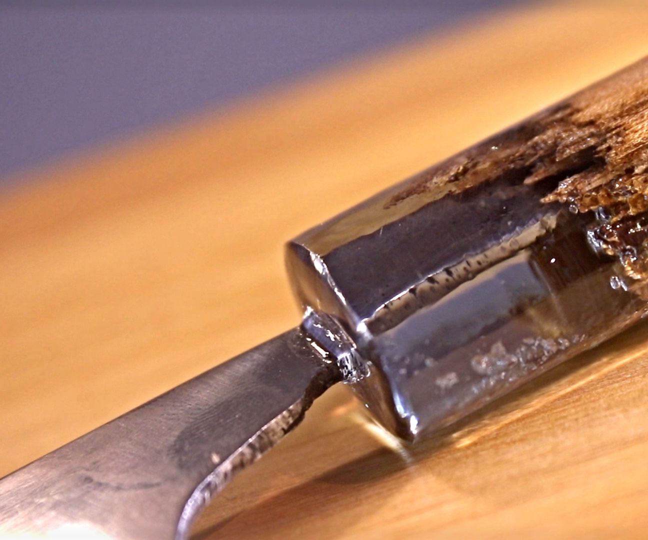 Restoring Rusty Japanese Kitchen Knife and Making Secret Wood Handle