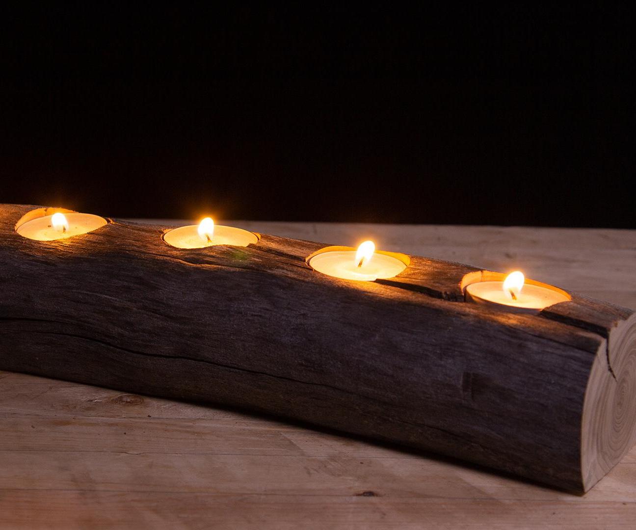 Applewood Candle Holder Centrepiece