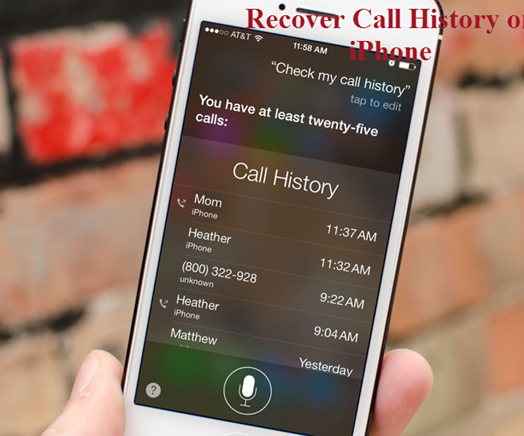 How to Recover Call History/Log on IPhone