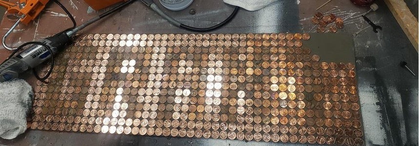 Attaching the Pennies