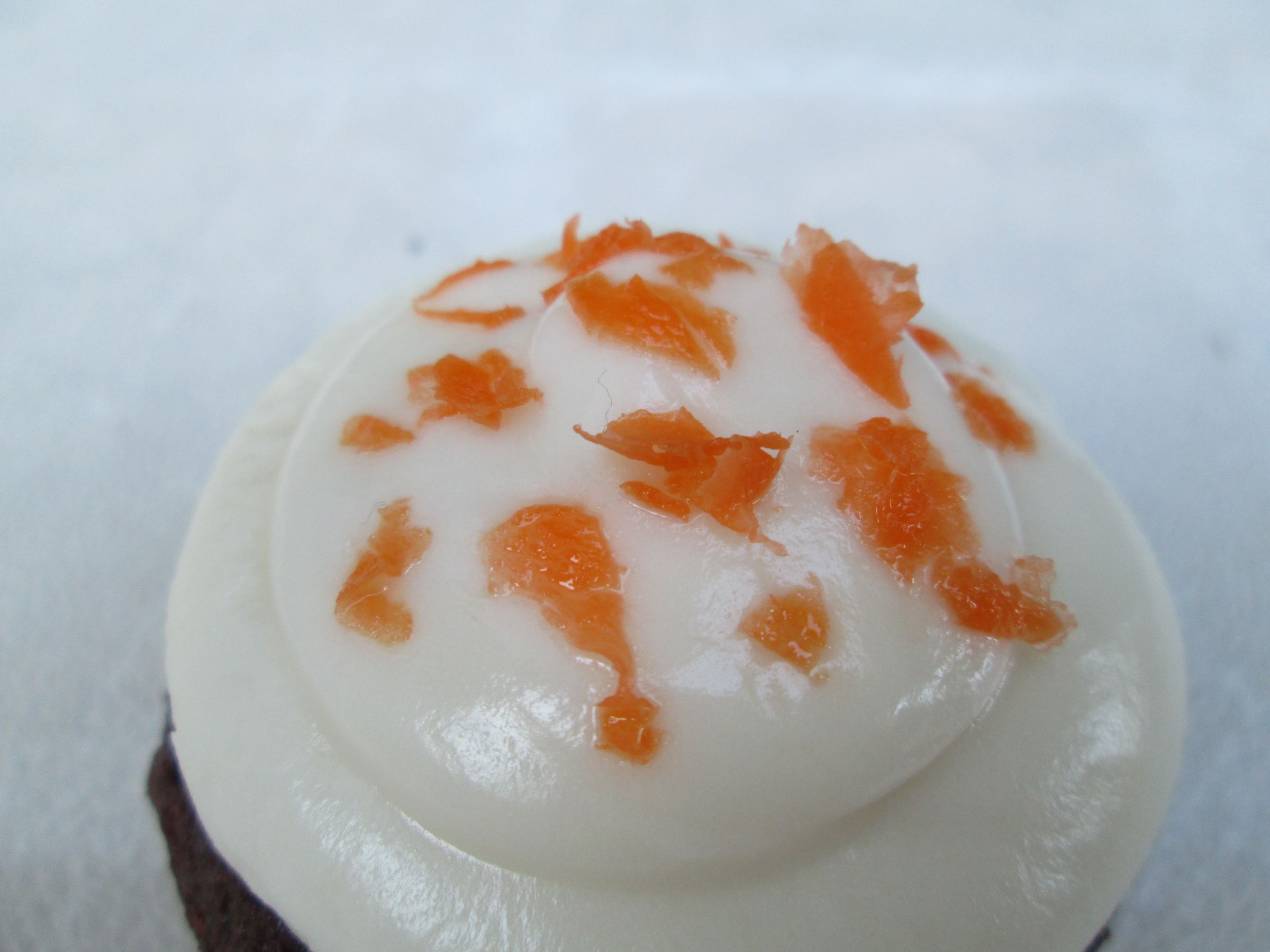 Orange Peel-Lined Chocolate Cupcakes