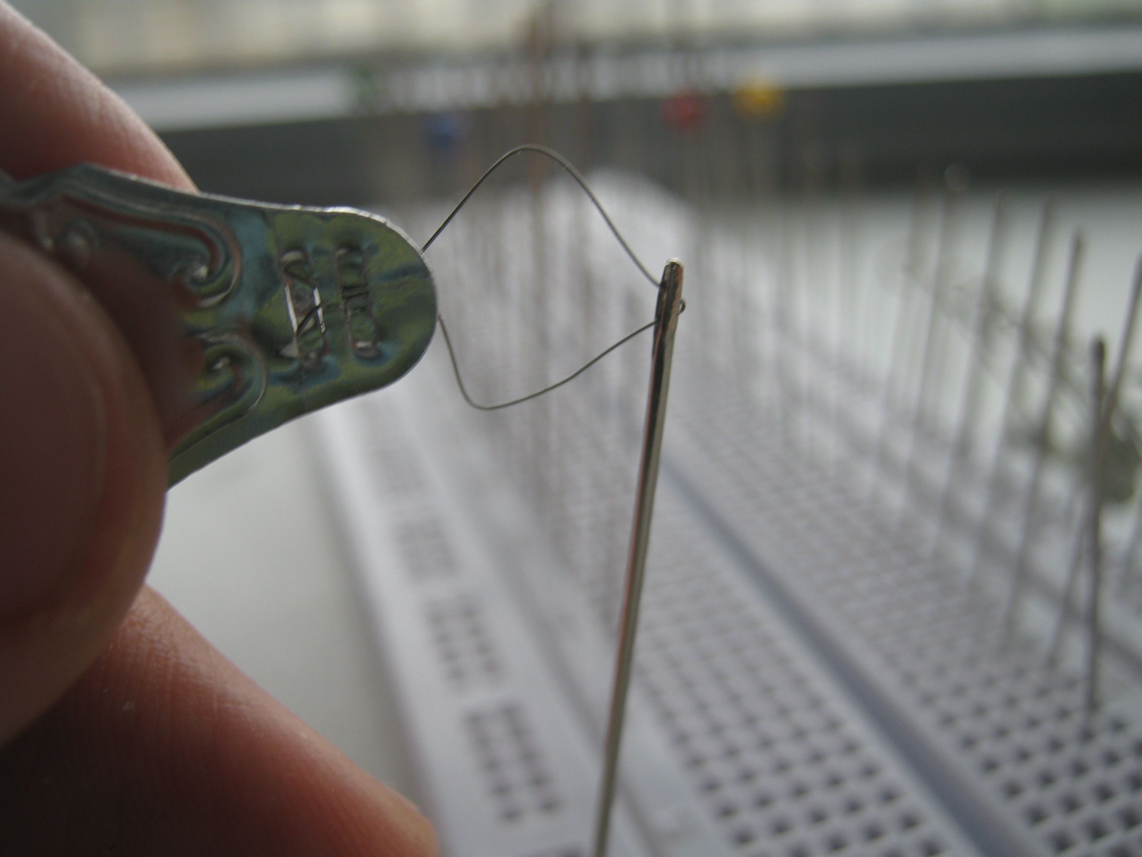 Nerd / Hacker Needle, Thread and Needle Threader 5 Steps Instructables