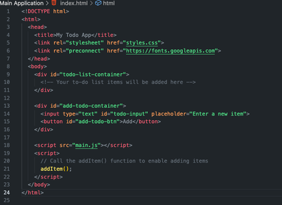 Coding the Javascript