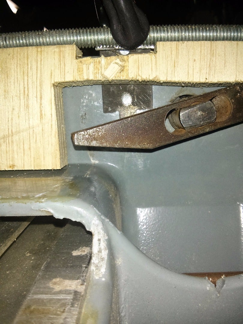 Attach the Half Nut Assembly to the Inside Face of the Fence's T-square