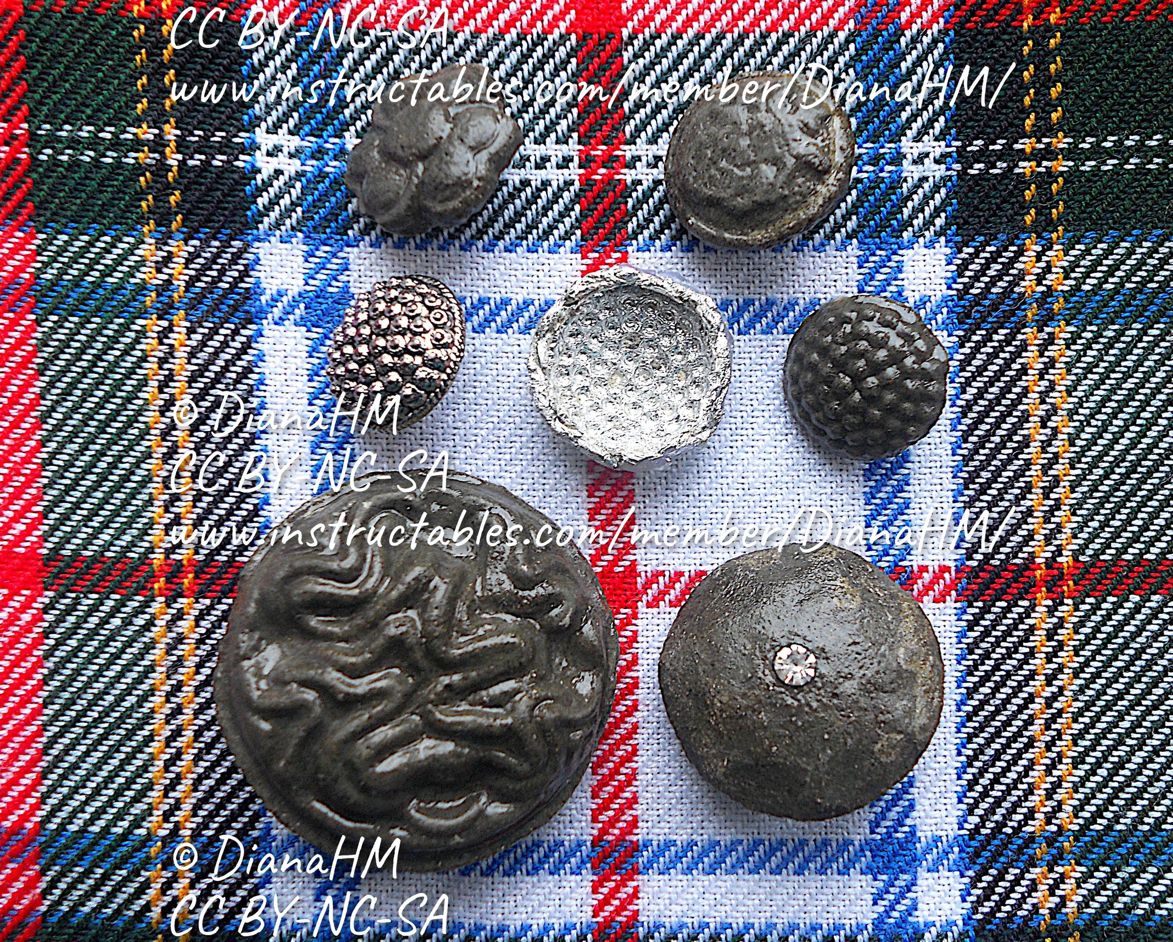 Concrete Buttons Using Foil and Glue : 12 Steps (with Pictures ...