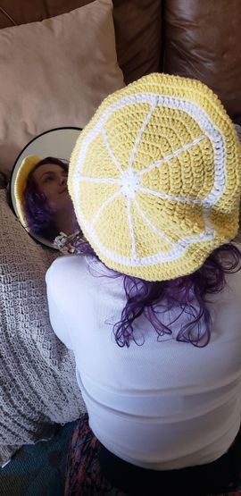 Haut Bretelles Femme Coton Lemon Beret Blanc Floral Taille T3 Neuf - Parfait été