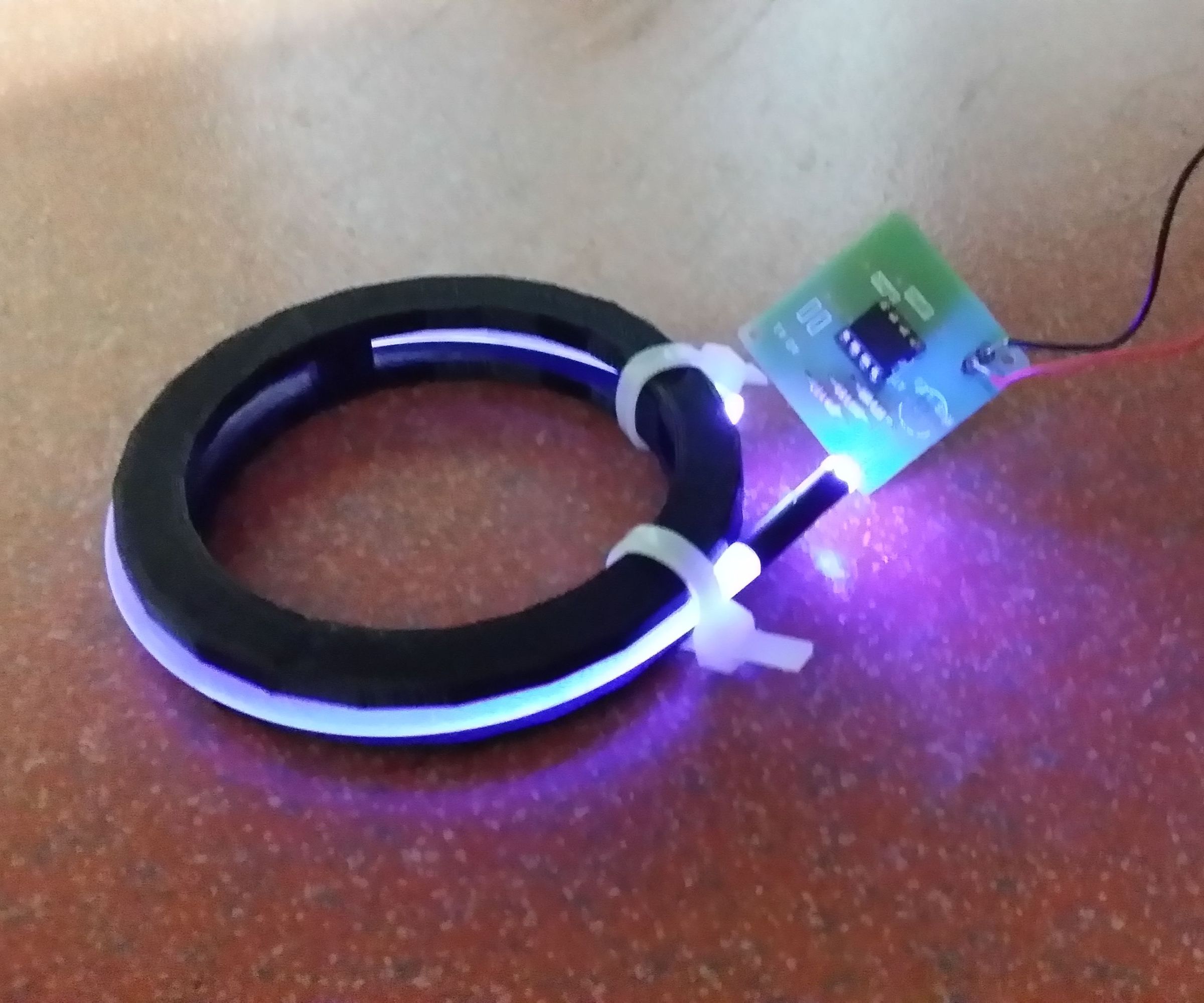 Wireless Powered Bling Diffused With Sideglow Fiber Optics : Project You Are the ONE