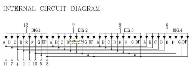 Temperature Displayed on 4 Digit 7 Segment (common Anode) : 4 Steps ...