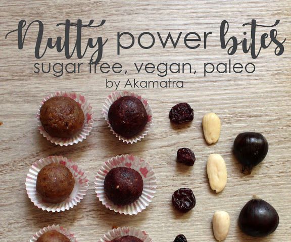 NUTTY POWER BITES - SUGAR FREE - GLUTEN FREE - VEGAN