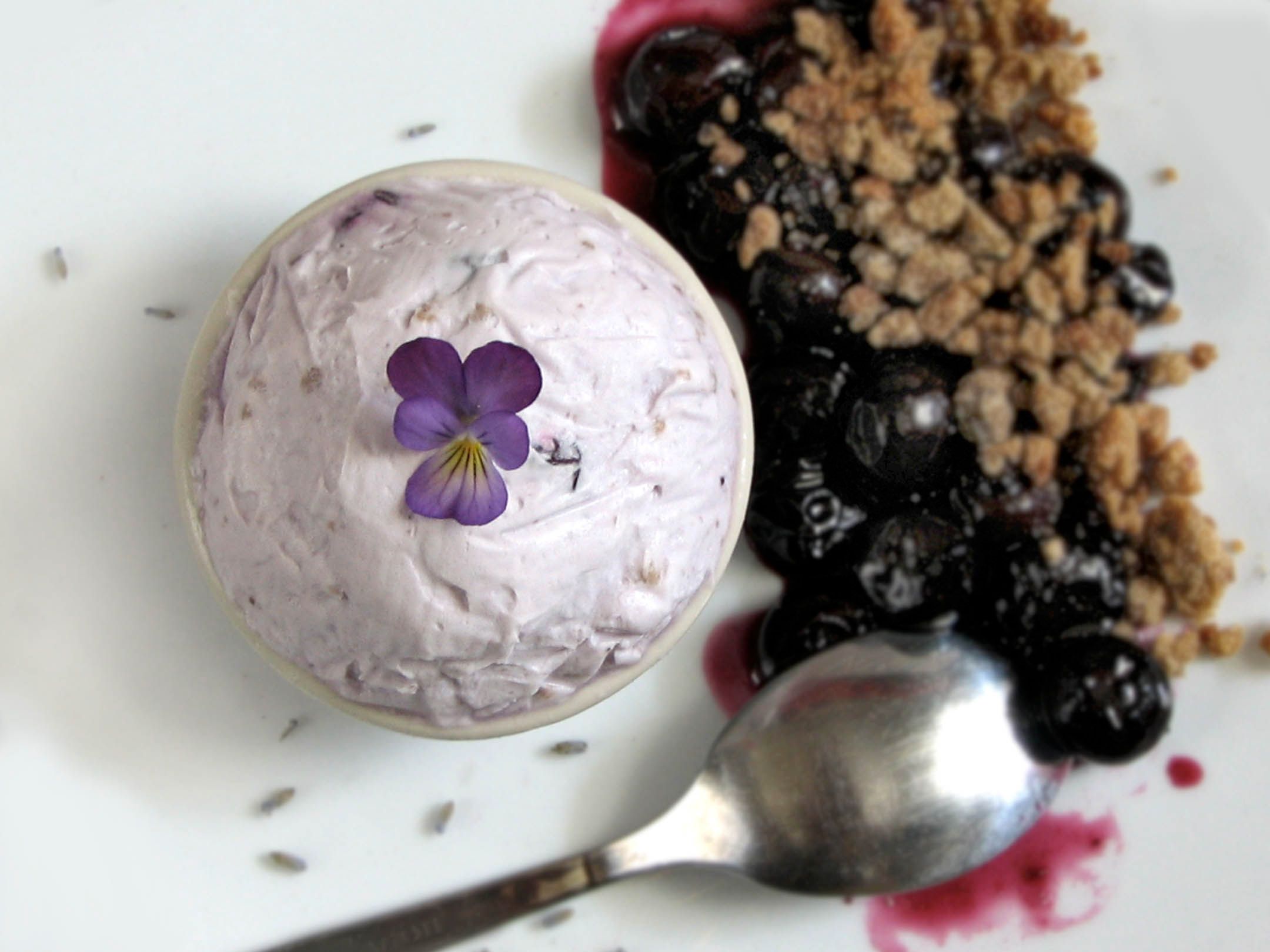 Lavender Blueberry Semifreddo