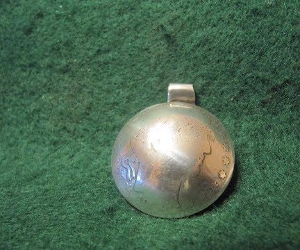 Barber Half Dollar Silver Coin Pendant. 