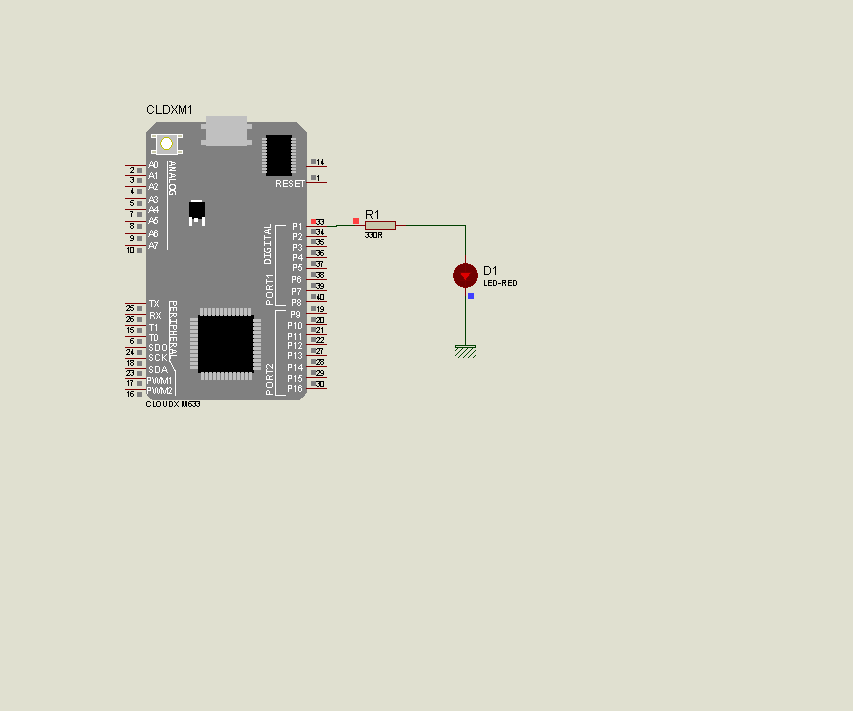 Led Blinking With CloudX Microcontroller
