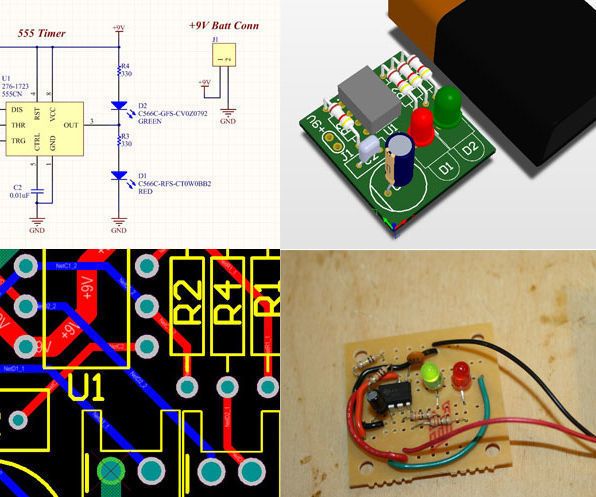 Circuit Planning: Create a Dual Flashing LED Circuit on Protoboard With 555 Timer