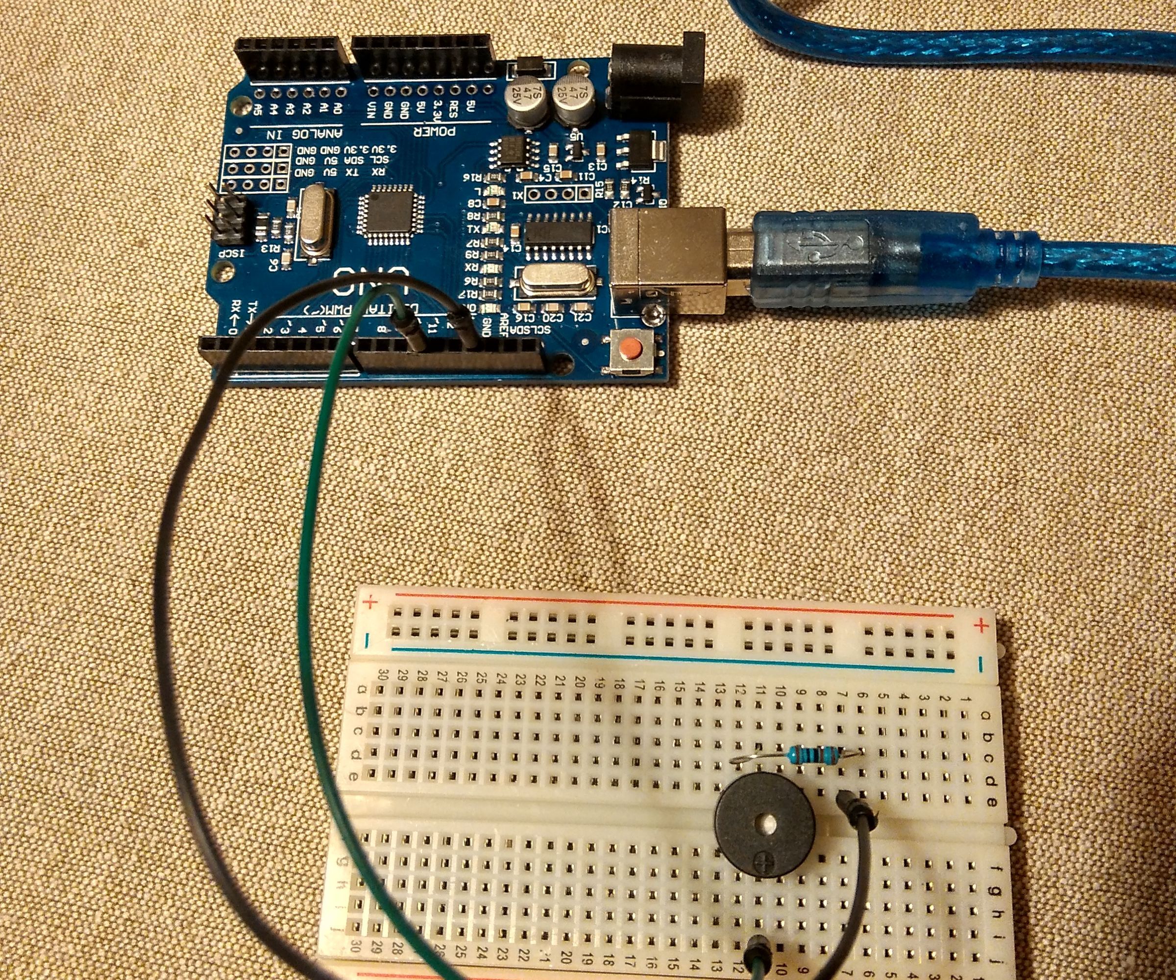 Happybirthday Song With Arduino and a Piezo Buzzer