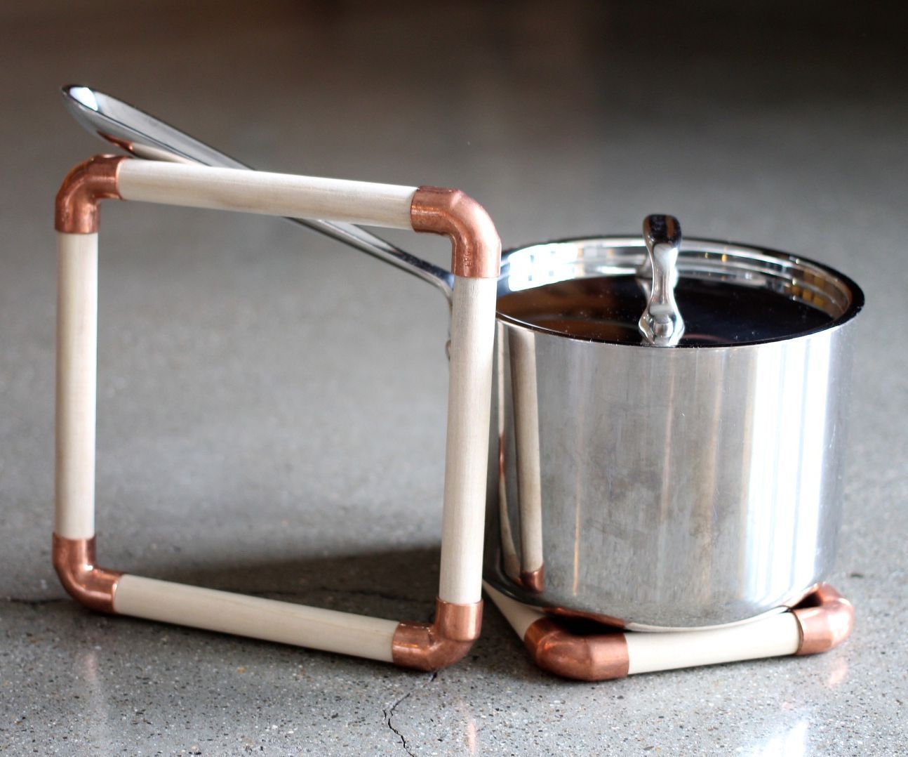 Copper and Wood Trivets