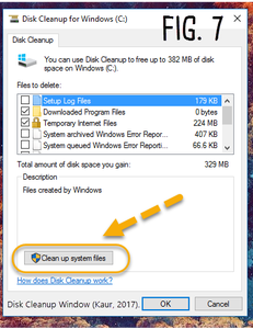 Access the Utility's Cleanup System Files Mode
