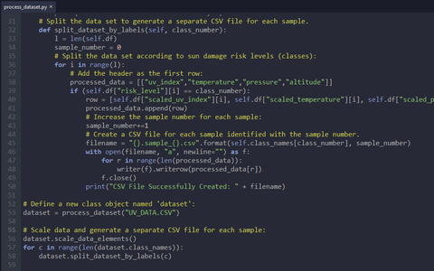 Preprocessing and Scaling (normalizing) the Data Set to Create Samples