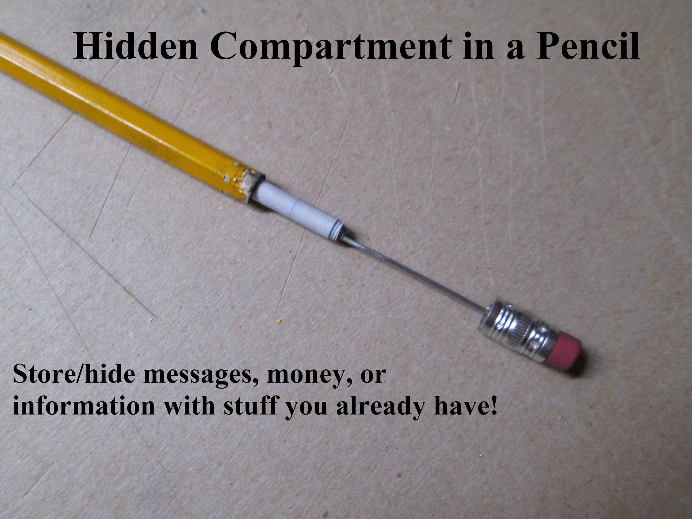 Hidden Money/paper Compartment in Pencil (With Stuff You Already Have!)
