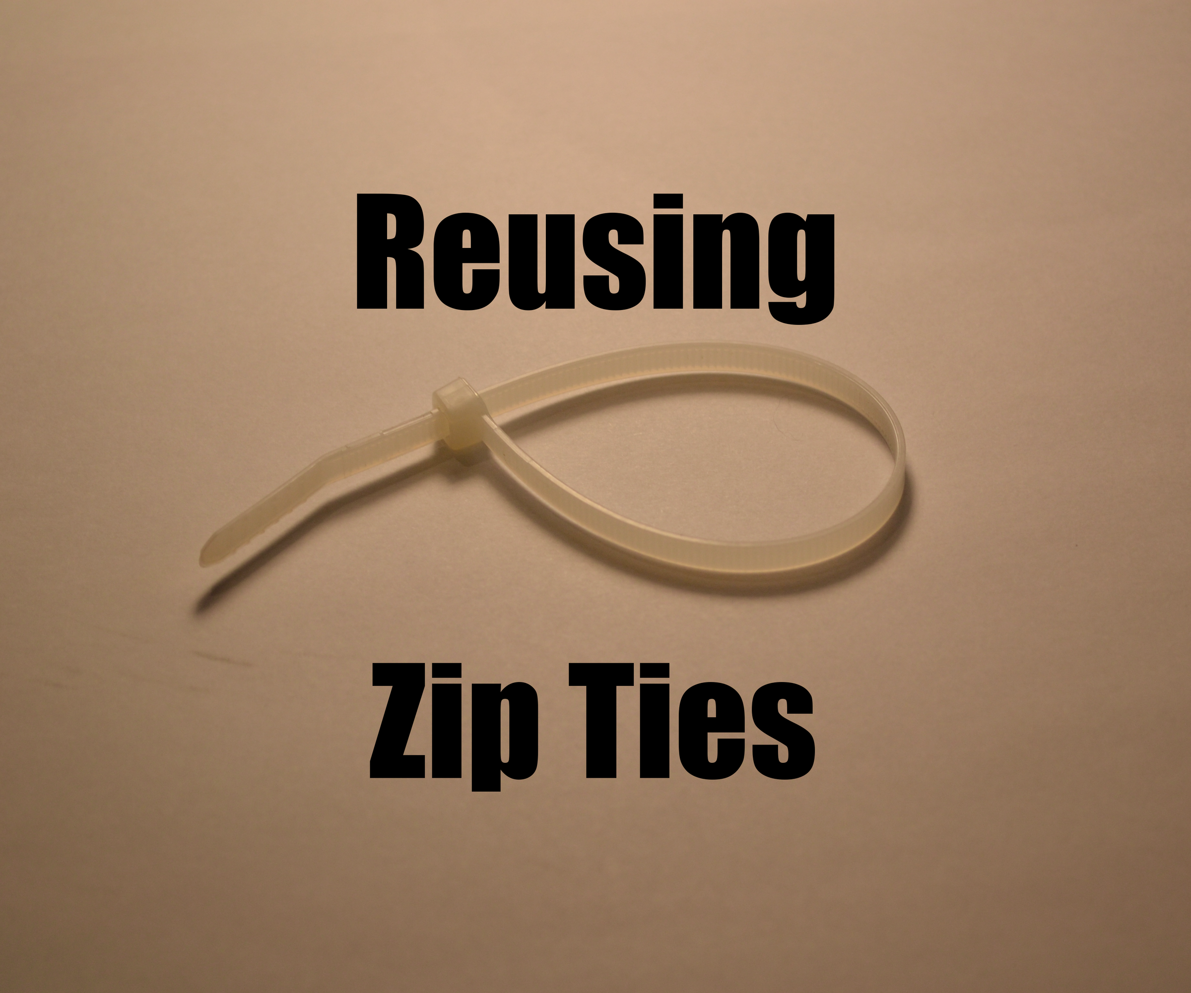 How to reuse zip ties