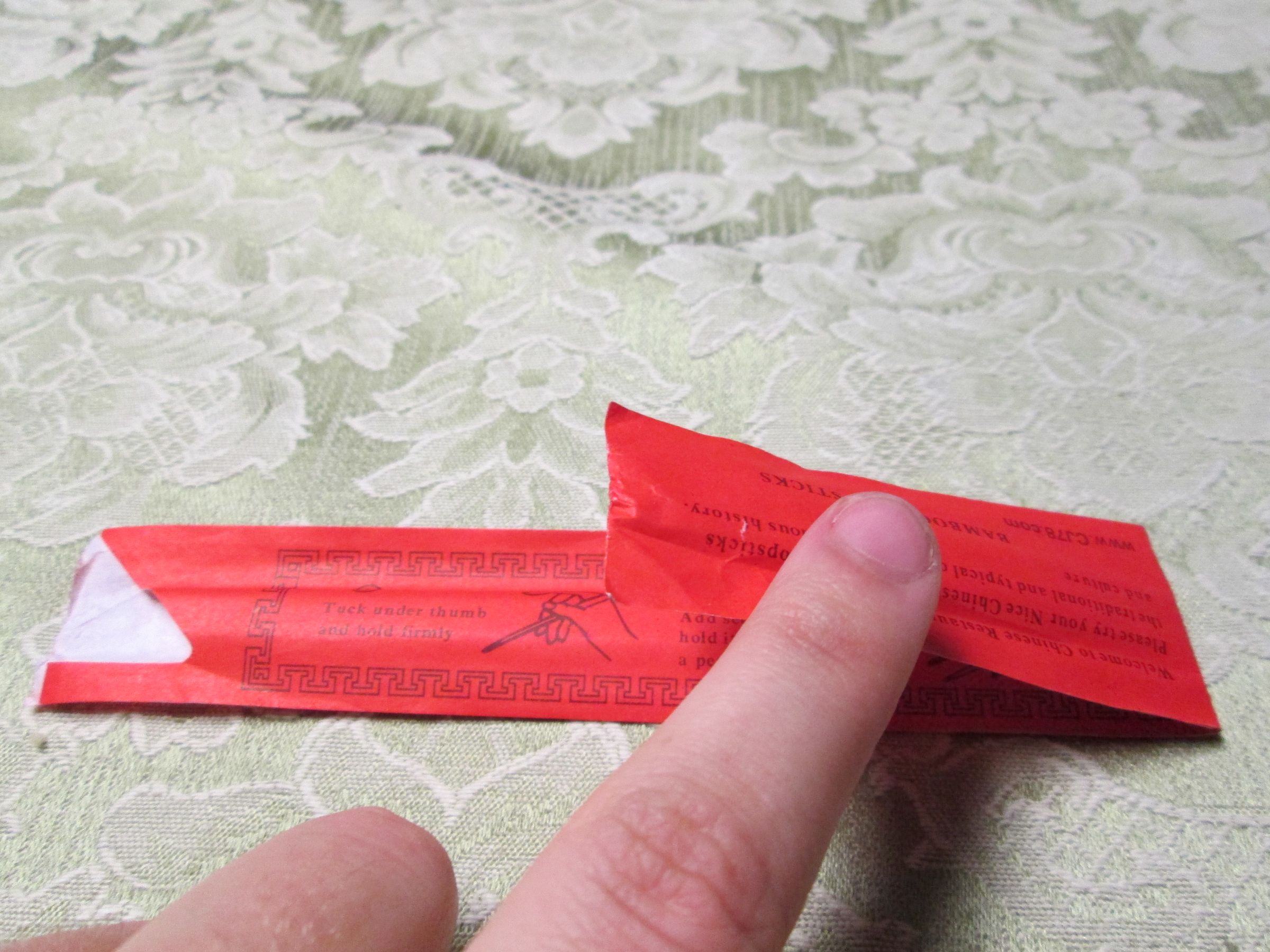 Origami Turning Your Chopstick Wrapper Into a Tray at Asian